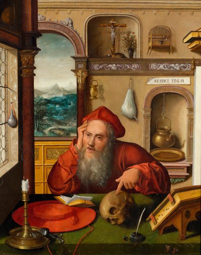 Heiliger Hieronymus im Gehäuse von Follower of Joos van Cleve
